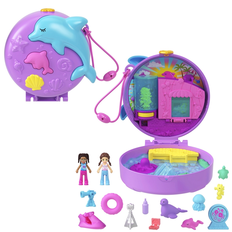 Akvárium s delfínmi Polly Pocket, kompaktná sada HWN96